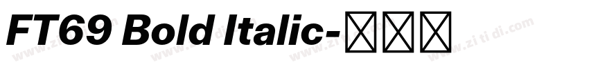 FT69 Bold Italic字体转换